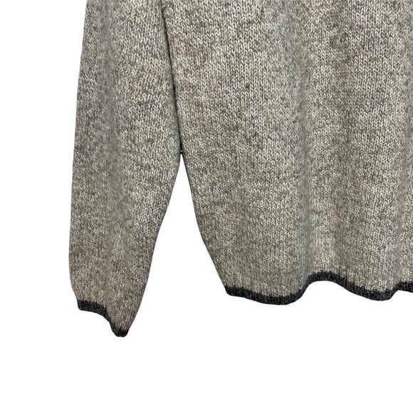 Woolrich Wool Blend Sweater in Oat Mix Tan Crew Neck Men's Size Large Sz L - Picture 2 of 8